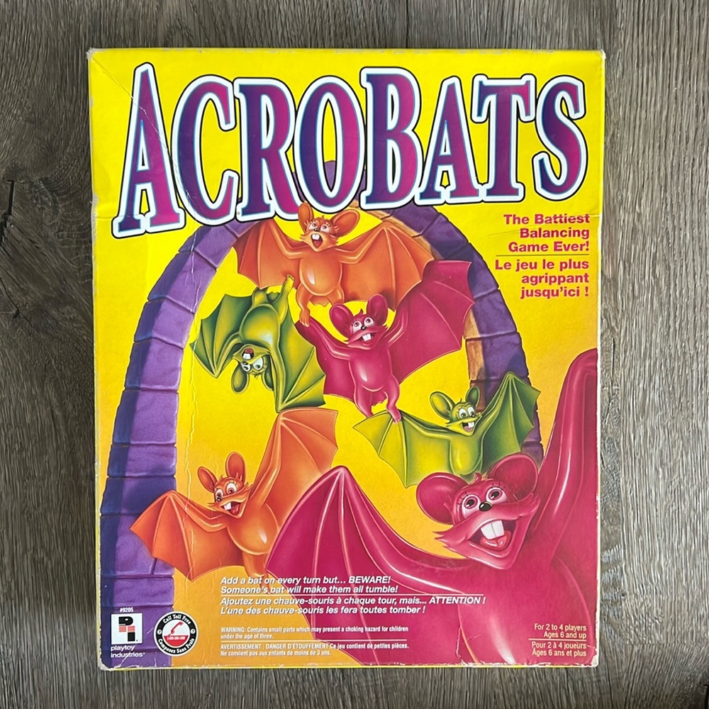 VINTAGE ACROBATS game!! Playtoy Industries 1995. Bat Tower.